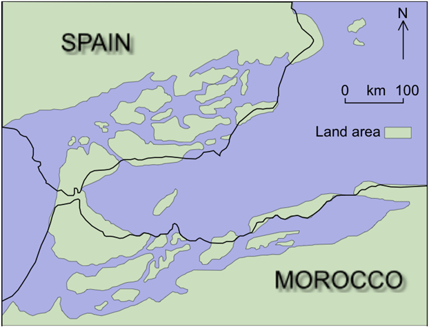 Map of Messinian Mediterranean-Atlantic Corridors